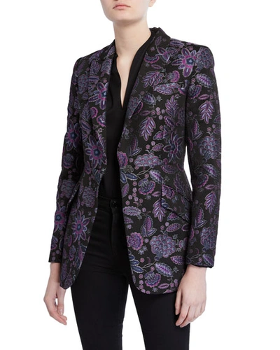 Elie Tahari Madison Floral Embroidered Jacket In Multi