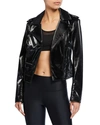 Blanc Noir City Classic Moto Jacket In Black