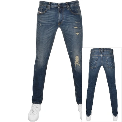 Diesel Men's Thommer Distressed Straight-leg Jeans In Denim