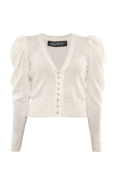 Anna October Clare Wool-blend Cardigan In White