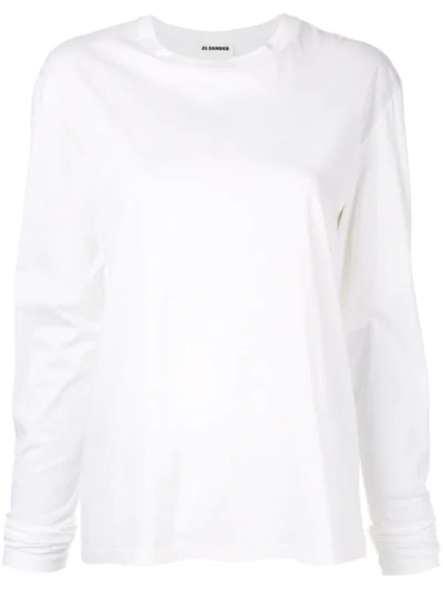 Jil Sander Longsleeved T-shirt In White
