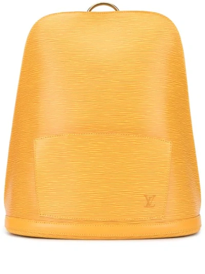 Pre-owned Louis Vuitton  Gobelins Backpack In Yellow