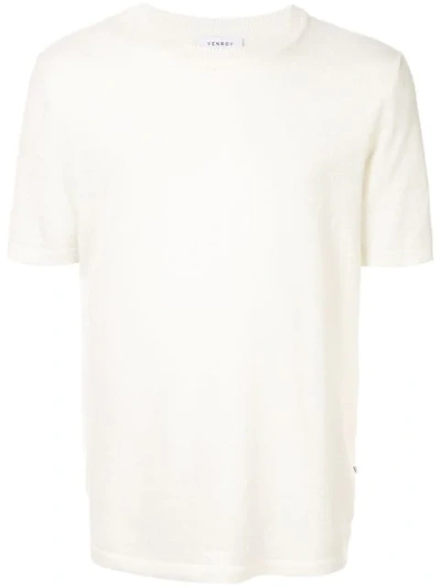 Venroy Knitted T Shirt In White