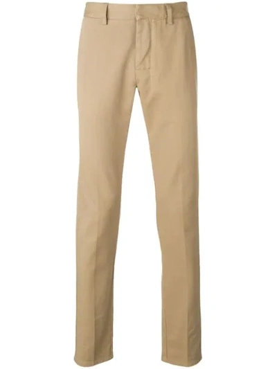 Ami Alexandre Mattiussi Slim-fit Cotton Chino Trousers In Neutrals