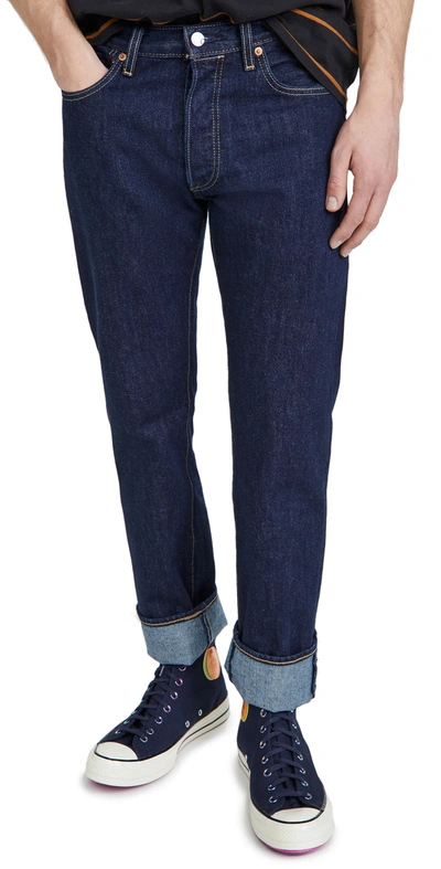 Levi's Men's 501 Original Shrink-to-fit Non-stretch Jeans In Denim