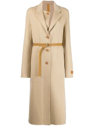 Helmut Lang Classic Single-breasted Coat In Neutrals