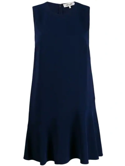 Diane Von Furstenberg Sleeveless Mini Dress In Blue