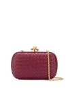 Bottega Veneta Chain Knot Clutch In Red