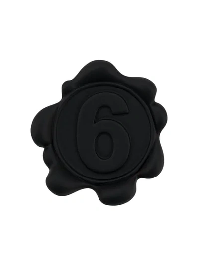 Mm6 Maison Margiela Mm6 Brooch Pin In Black