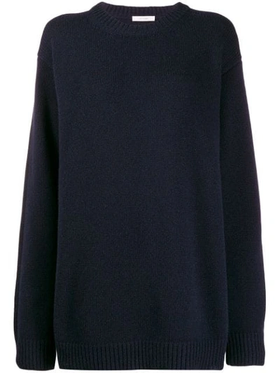 The Row Knitted Jumper In Blue