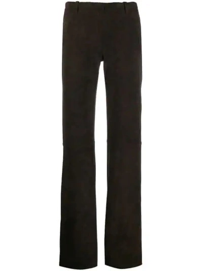 Stouls Oswald Velour Trousers In Brown