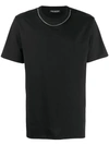 Neil Barrett Cotton Jersey T-shirt W/ Chain Detail In Black