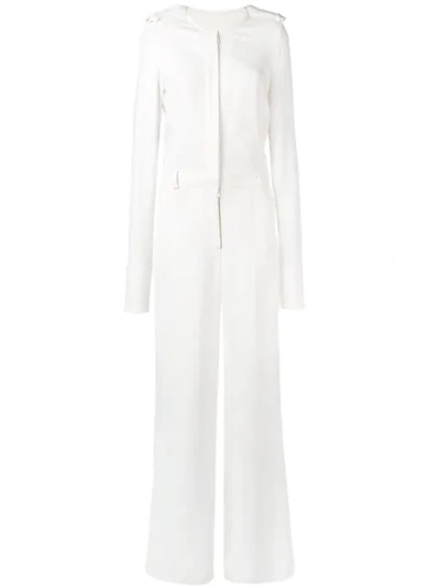 Stella Mccartney Tailored Long-sleeved Jumpsuit In White