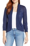 Tommy Bahama Open Front Knitted Linen Cardigan In Eclipse