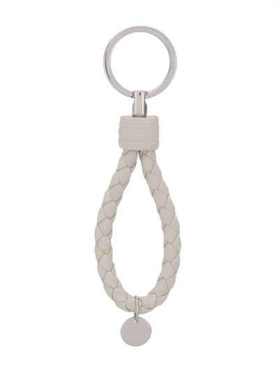 Bottega Veneta Woven Rope Keyring - White