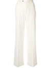 Giambattista Valli High-waisted Flared Trousers In White