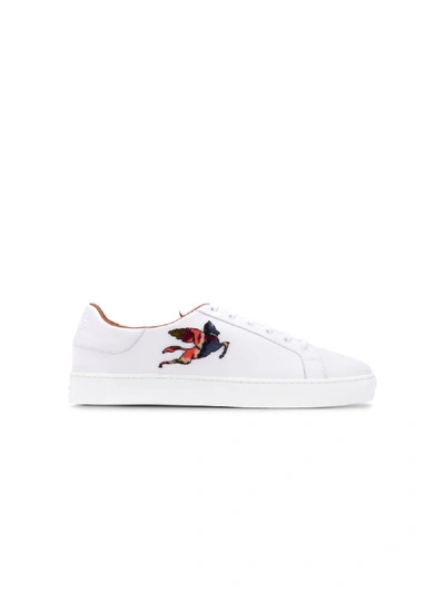 Etro Pegasus Embroidered Sneakers In White