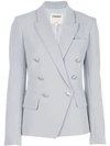 L Agence Double-breasted Blazer In Pearl Grey