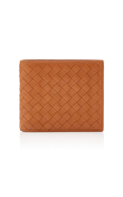 Bottega Veneta Intrecciato Leather Billfold Wallet  In Brown