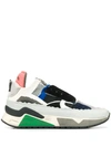 Diesel Brentha Deconstructed Mixed-media Sneakers In Multi