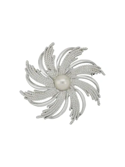 Pre-owned Susan Caplan Vintage 1960s Sarah Coventry Brooch In Silver