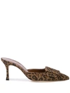 Manolo Blahnik May Mules In Brown