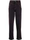 Marco De Vincenzo High-waist Fitted Jeans In Black