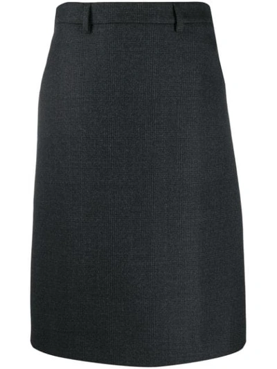 Prada A-line Midi Skirt In Black