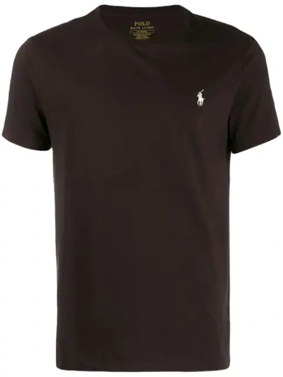 Polo Ralph Lauren Signature Embroidered Pony T-shirt In Brown