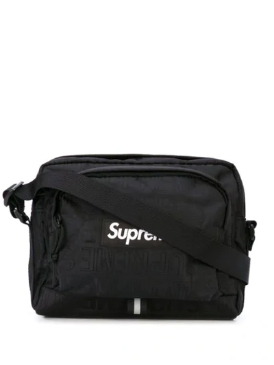 Supreme Shoulder Crossbody Logo Bag In Black