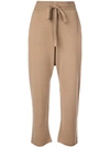 Nili Lotan Cropped Jogging Trousers In Neutrals