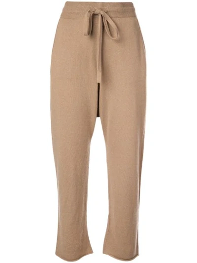 Nili Lotan Cropped Jogging Trousers In Neutrals