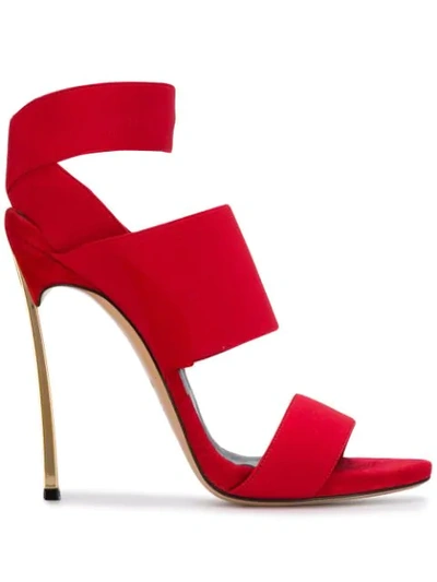 Casadei High Heeled Sandals In 3606 Traffic Red