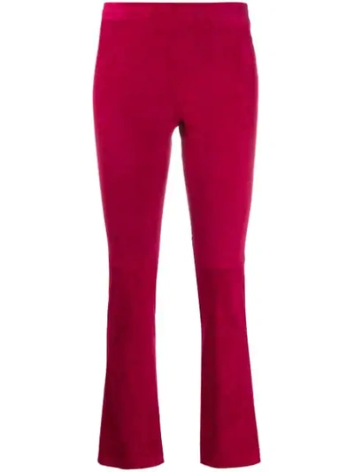 Stouls Classic Leather Trousers In Pink