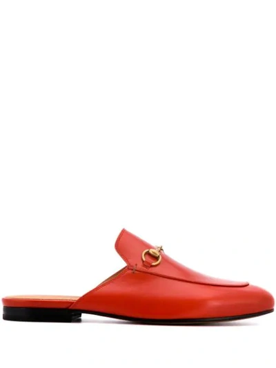 Gucci Calf Leather Slippers In 7514 Orange