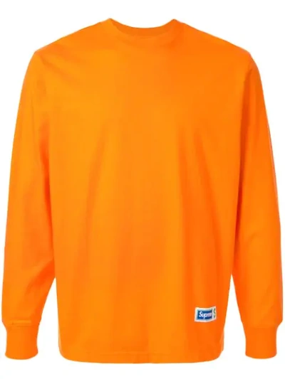 Supreme Athletic Label Long Sleeve Top In Orange