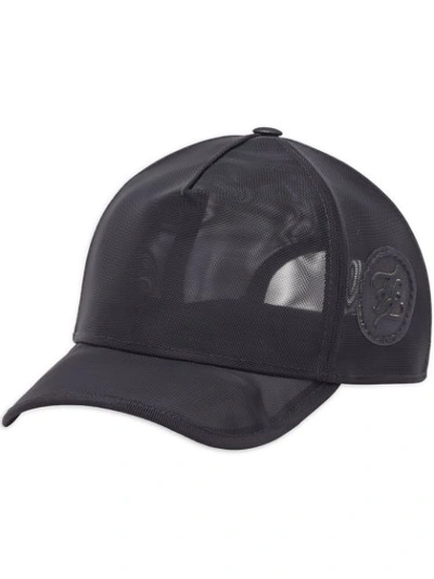 Fendi Mesh Baseball Hat In Black