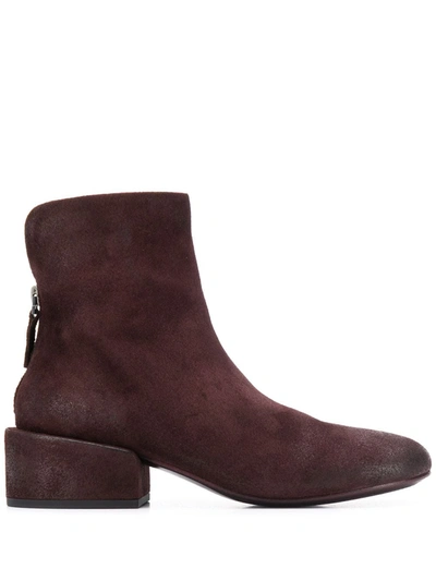 Marsèll Rear-zip Ankle Boots In Red