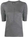 Lorena Antoniazzi Cashmere Knitted Top In Grey