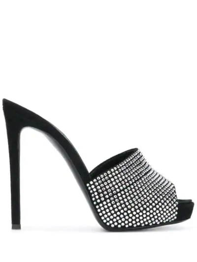 Giuseppe Zanotti Crystal Embellished Mules In Black