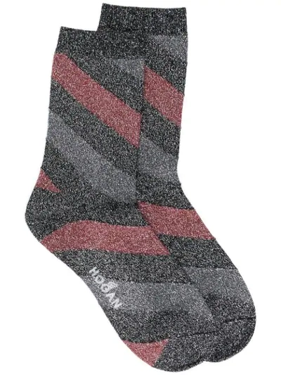 Hogan Sparkle Knit Sock - Grey
