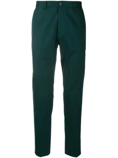 Dolce & Gabbana Slim-fit Chino Trousers In Green