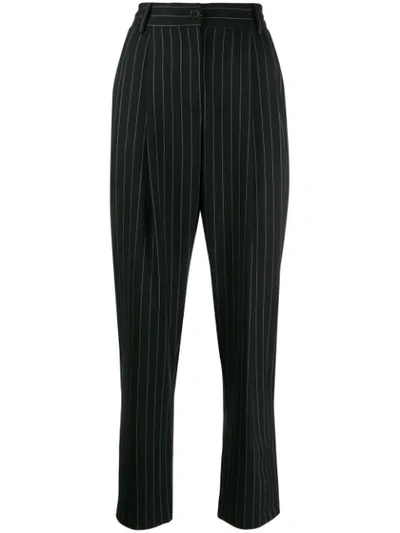 P.a.r.o.s.h High-waisted Pleated Trousers In Black