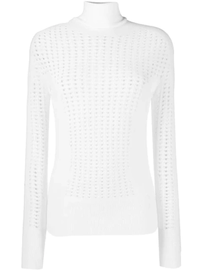 L'autre Chose Turtle Neck Top In White