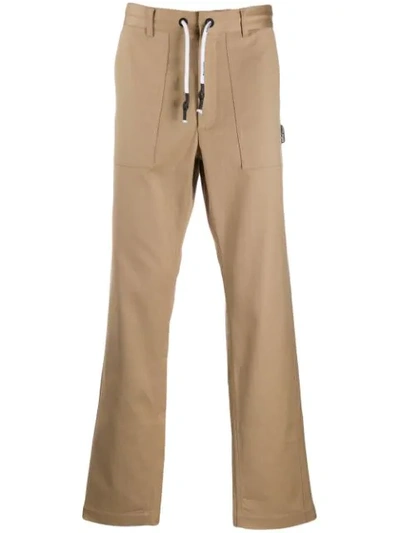 Palm Angels Roll-up Hem Trousers In Neutrals