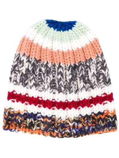 Missoni Chunky Knit Beanie Hat In 白色