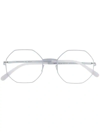 Mykita Octagonal Frame Glasses In White