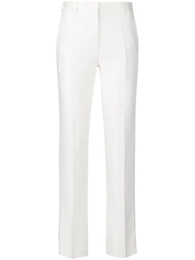 Victoria Beckham Satin Tuxedo Trousers In White