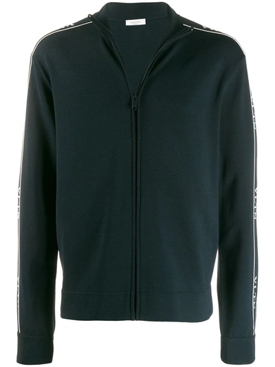 Valentino Vltn Sleeve Sweatshirt In Blue