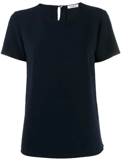 P.a.r.o.s.h Short-sleeve Round-neck Blouse In Blue